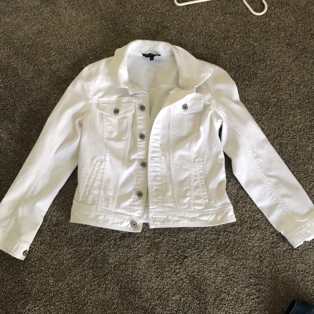 Talbots White Jean Jacket